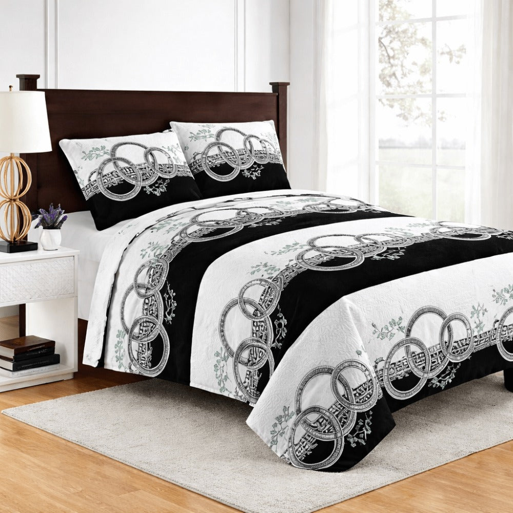 Colcha Bouti Verano Estampada Reversible – Microfibra Suave y Duradera, Antiárrugas, Secado Rápido, Ligera para Cama Individual 90 y Doble – Sin Fundas de Almohada