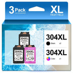 Cartuchos de Impresora Remanufacturados 304XL de Reemplazo para HP 304 XL Multipack y Color Compatibles con Envy 5000 5010 5020 5030 5032, Deskjet 2620 2622 2630 3720 3735 3750 3760 3762 3764
