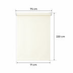 Persiana Enrollable para Ventana • CREMA • 32 tamaños • BOJANEK MINI PERSIANA ENROLLABLE • soportes ajustables • instalación sin taladro • persiana con mecanismo de cadena • cubierta protectora solar • ideal para salas, dormitorios, cocinas, oficinas • pe