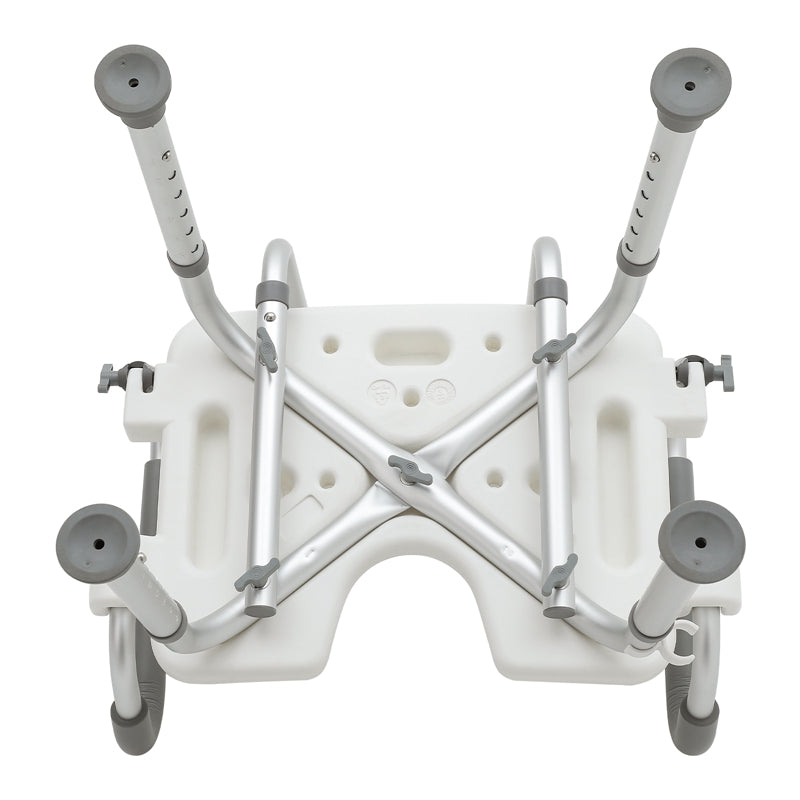 Silla de ducha con respaldo para baño seguridad y asistencia diaria | 150 kg y ajustable