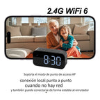 Cámara despertador Wifi 1080P con detección de movimiento, visualización remota y grabación en bucle, incluye tarjeta SD de 16GB, alertas ricas, cámara de vigilancia HD para el hogar, cámara de monitoreo segura adecuada para tu hogar, oficina o mascota