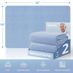 Paquete de 4 (132X86Cm)/Paquete de 2 (91X86Cm)/Paquete de 1 (91X86Cm) Protectores Extra Absorbentes Lavables, Protectores de Secado Rápido para Cama, Protectores Reutilizables Lavables para Perros, Pañales