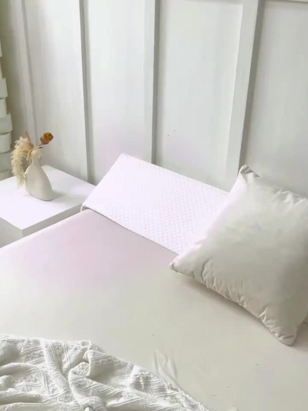 Colchón Cuña, Almohada Cuña, Almohada para Lectura, Respaldo para Lectura, Elevador de Cabeza/Piernas, Cierre de Cabecero, Reposacabezas o Respaldo entre Cabeza y Pared, con Funda Extraíble, Regalo de Navidad y Halloween