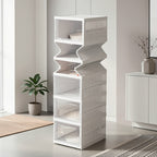 Contenedores de almacenamiento de zapatos de seis niveles, organizador de zapatos de plástico, plegable y apilable, ideal para armarios y entradas, organizador de almacenamiento de zapatos - No necesita ensamblaje, organizador de zapatos de varios niveles