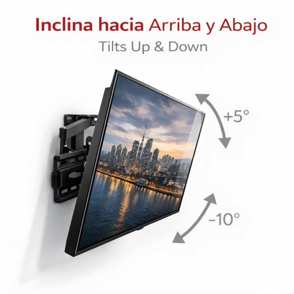 AOREX Soporte TV Pared Articulado Inclinable Y Giratorio – Soporte TV para 32-70 Pulgadas Pantallas – MAX VESA 400x400mm, para Soportar 60kg