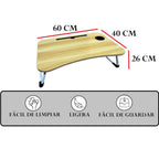 Escritorio plegable para computadora | Bandeja de mesita de noche para laptop | Escritorio portátil plegable para laptop | Práctico para desayunar en la cama/sofá | 60×40×26 cm