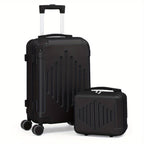 Maletas de Viaje 2 Piezas con Ruedas Giratorias, Ligero y Aprobado para Aerolíneas, Carcasa Dura ABS, Tamaño 12"+20", Set de Equipaje de Mano