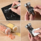 Miorkly Estante de Especias Cuadrado con 12/20 Tarros, Carrusel Giratorio 360° en Acero Inoxidable para Organizar Condimentos, Soporte Vertical y Dispensadores Incluidos