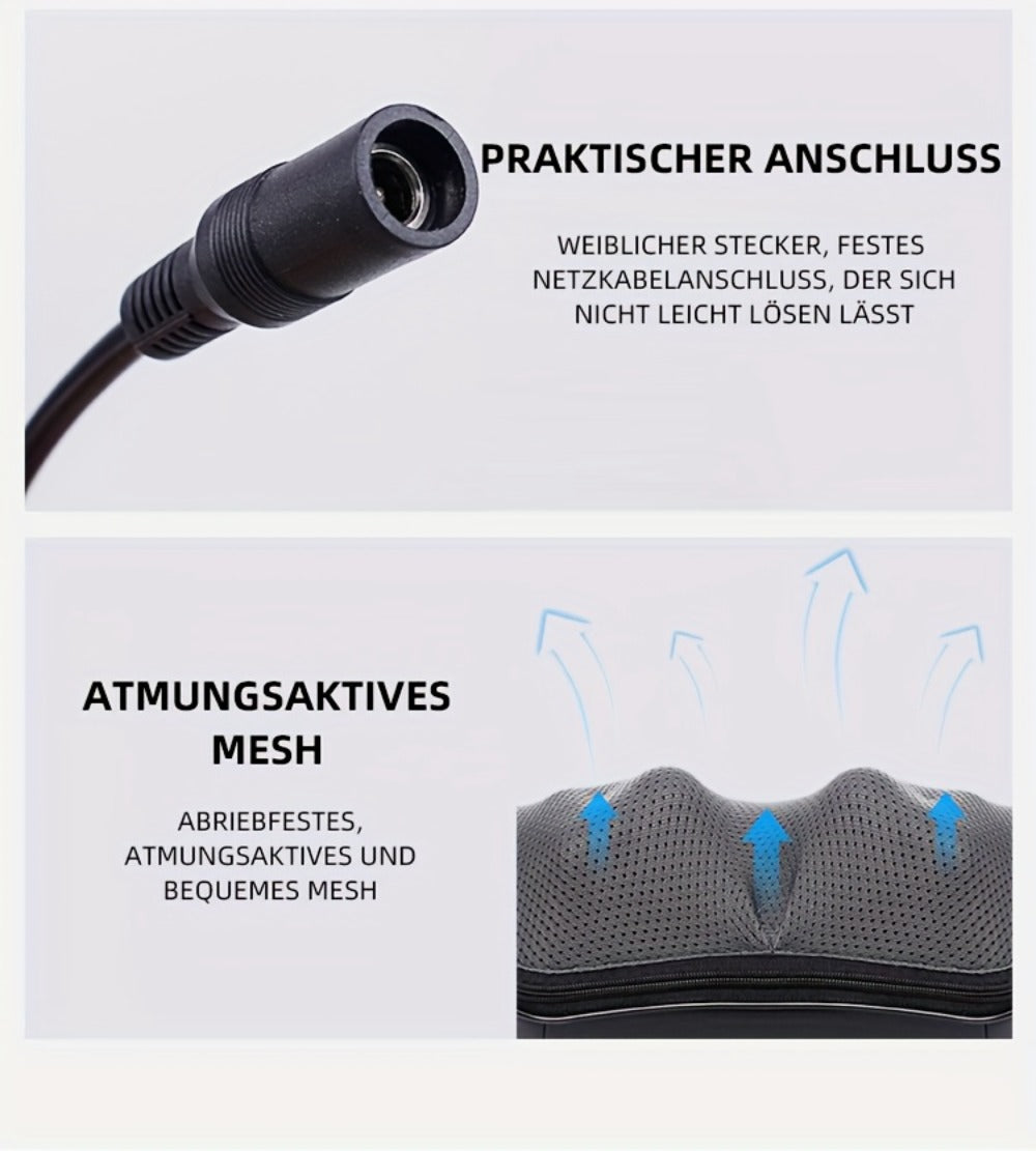 YUNSHAW Masajeador de Cuello con Calor, Masajeador Shiatsu para Cuello, Espalda, Hombro, Pie y Pierna, Masajeador de Amasamiento 3D Profundo para Casa, Oficina y Coche, Regalo Cómodo para Mamá/Papá/Mujeres/Hombres