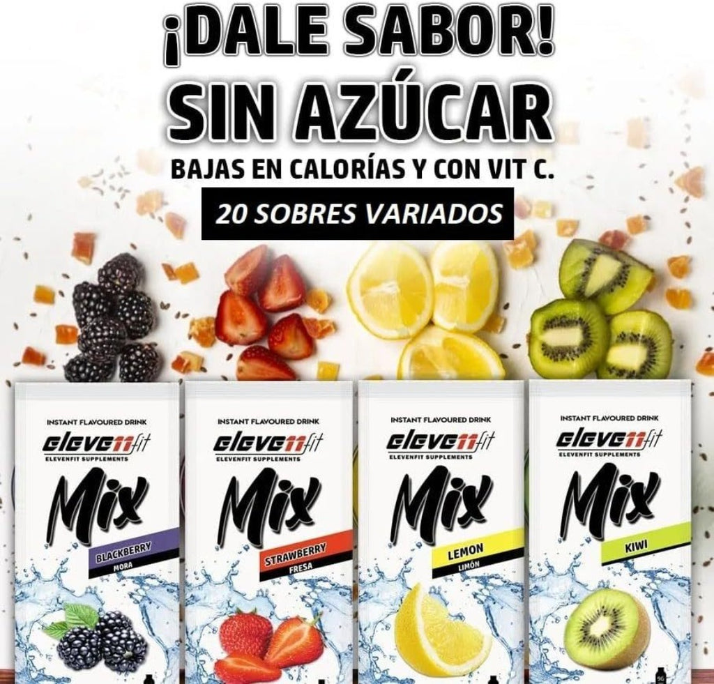 BEBIDAS MIX de ELEVEN FIT, 20 Sobres de Sabores Variados SIN AZÚCAR, Bebidas Instantáneas, 9g x 20 Sobres
