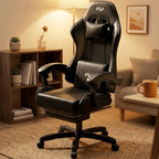 Silla de gaming ergonómica, silla de oficina con altura y respaldo ajustables, silla de oficina para computadora con soporte lumbar, reposapiés y reposacabezas, silla de gaming giratoria 360° con reposabrazos articulados