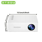 Proyector | Proyector de vídeo portátil mini ZRZTM con soporte Full HD 1080P, nativo 720P, pantalla LCD tipo Smart TV, compatible con