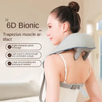 Masajeador de hombros y cuello 6D, que simula un masaje manual, puede masajear los hombros, el cuello y los músculos del trapezo, como una persona real que masajea para el hogar, la oficina, los viajes, el coche. Un gran regalo, masaje de cuerpo completo