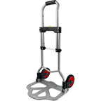 Carretilla de mano plegable, carrito de mudanzas, carretilla con área de carga antideslizante y altura de mango ajustable, carga máxima de 80 kg
