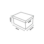 Caja de almacenamiento decorativa de cartón, 1 pieza, con estampado, para ropa, artículos pequeños, documentos, ideal para hogar, oficina o armario, dimensiones: 35x26.3x18.6 cm