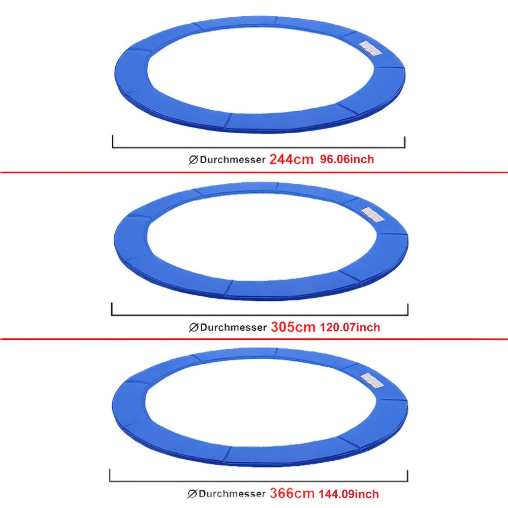 Borde de la cubierta del marco del trampolín, acolchado, diámetro 244 cm/305 cm/366 cm, juego de accesorios para trampolín con cubierta de resorte acolchada, resistente al desgarro y duradero.