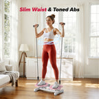 MERACH Rodillo de Cintura, Máquina Abdominal con Capacidad de Peso de 136.08 KG, Entrenamiento Abdominal para Cintura Delgada y Músculos del Core, Equipo de Fitness Silencioso para el Hogar para Hombres y Mujeres