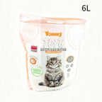 Arena para gatos de tofu, 6L, baja en polvo, sin polvo, fácil de aglomerar, desodorización de larga duración, súper absorbente, se puede tirar directamente al inodoro (original, sabor a manzana, lavanda, limón)