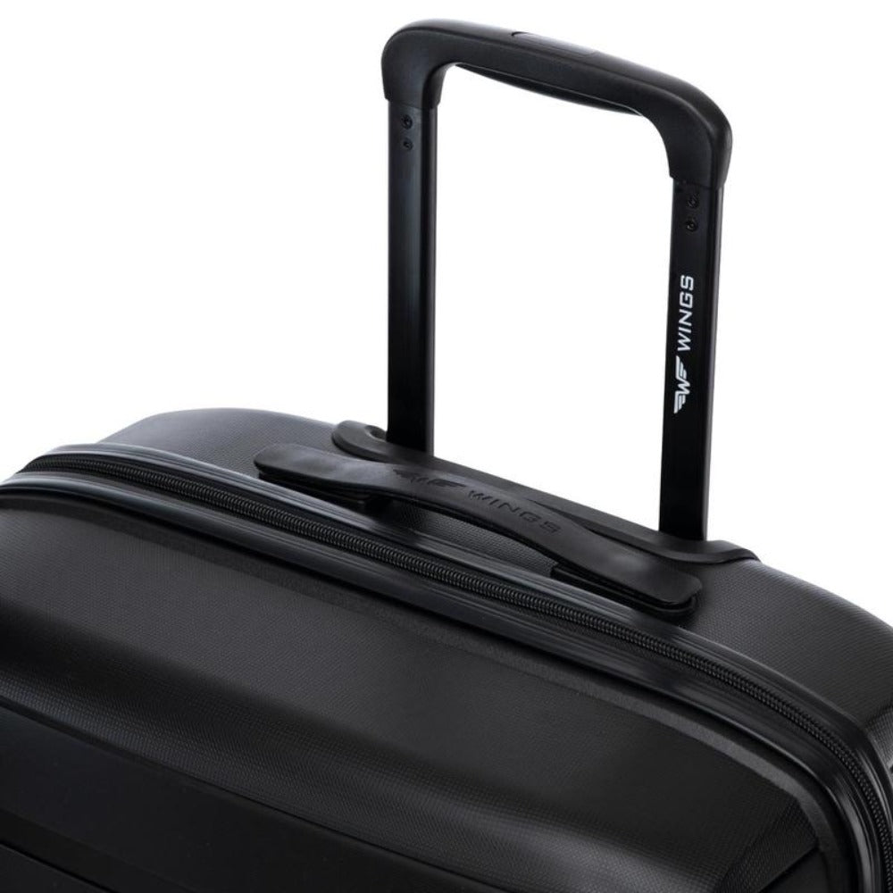 Maleta rígida de 20", aproximadamente 55 x 40 x 20 cm / Color negro / Equipaje resistente a daños con mango telescópico / 4 ruedas giratorias dobles de 360° / Candado de combinación / Asas laterales y superiores de HAWFINCH