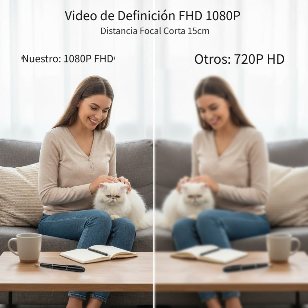 Bolígrafo Cámara 2 en 1: Bolígrafo Multifuncional con Grabación de Video FHD 1080P, Vista Remota Wifi a Través de la App, Almacenamiento Local en Tarjeta SD, Batería de Larga Duración de 300Mah, Inicio Rápido y Bajo Consumo de Energía, Ideal para Notas/Co
