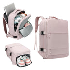Mochila de Viaje para Cabina de Avion 45x30x20 para Vuelo Barato Equipaje de Mano y Espaciosa con Compartimento para Zapatos y Mochila Antirrobo Multifuncional para Viajes 2210.