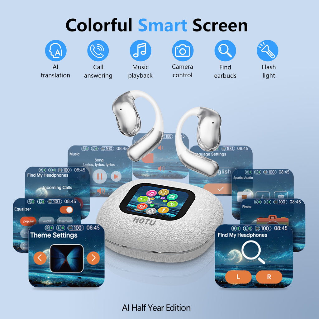 Auriculares Bluetooth | Auriculares de Traducción en Tiempo Real, Traductor de IA para 144 Idiomas, Auriculares Inalámbricos con Reducción de