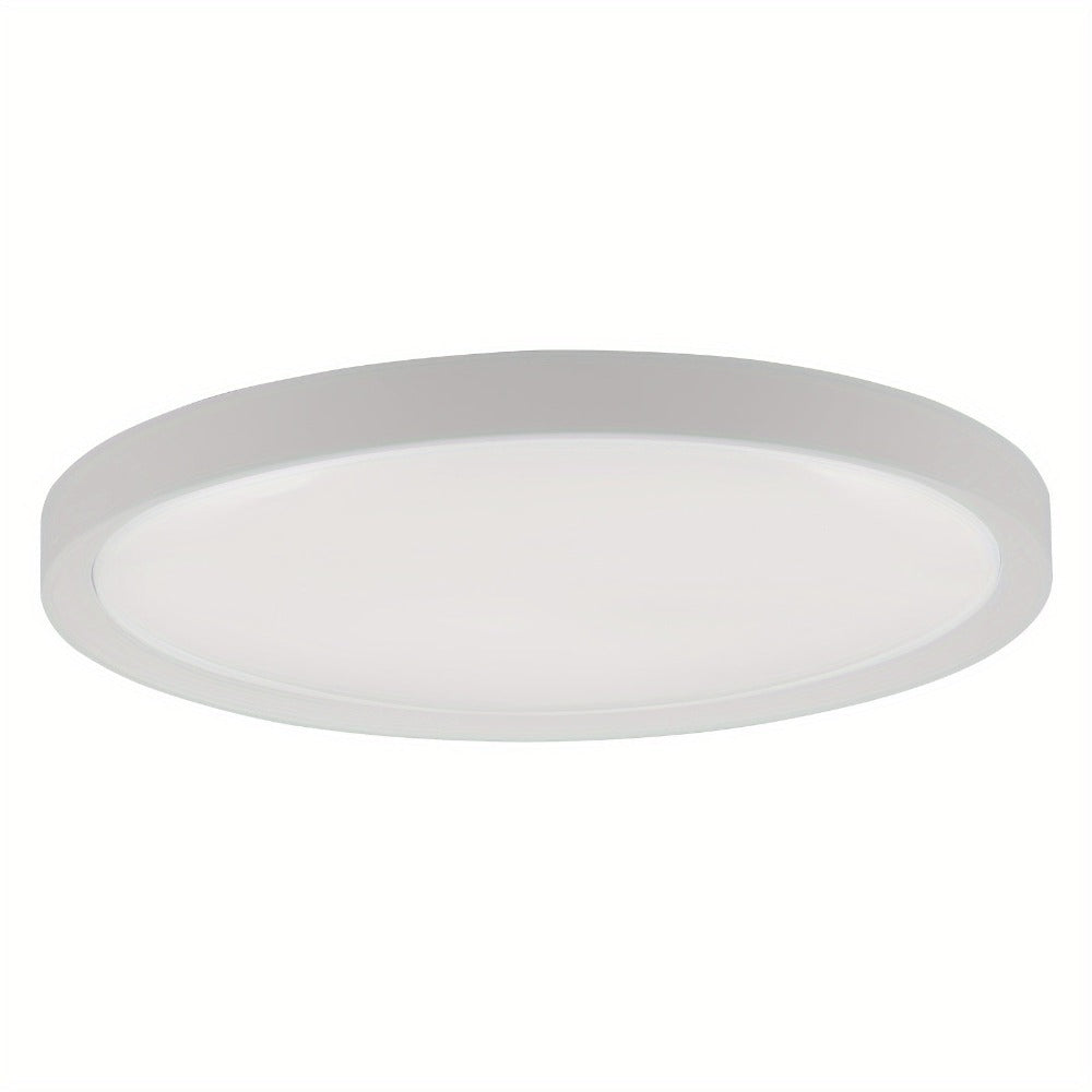 1pc Lámpara de Techo LED Ultra Delgada Redonda - Iluminación Moderna Minimalista Contemporánea, Semi-Encastrable/Montaje Empotrado, Eficiente en Energía, Blanco Frío (6500K) para Cocina, Baño, Sala, Oficina - Ideal para Decoración Hogareña Moderna, Diseño