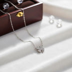 Cadena de Plata 925 para Mujeres con Colgante de Trébol de Cuatro Hojas, Longitud Ajustable de 40 a 60 cm, Cadena Duradera y Resistente como Amuleto de la Suerte, Regalo para Mujeres en San Valentín o Cumpleaños