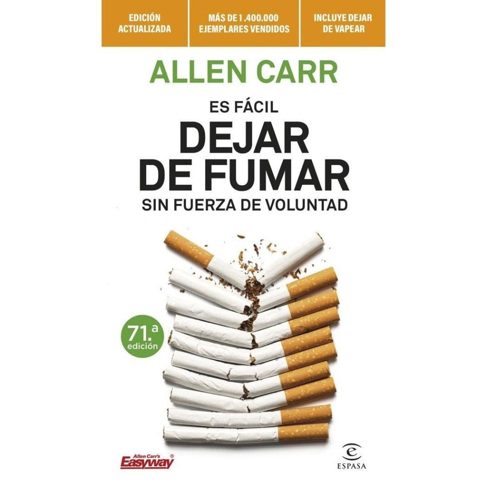 Libro Es fácil dejar de fumar sin fuerza de voluntad (NO FICCIÓN)
