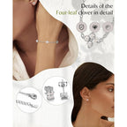 Juego de Joyería para Mujer: Aretes de Botón en Plata 925, Pulsera Dorada, Collar Ajustable con Cadena de Eslabones y Zirconia Cúbica Sintética, Elegante Conjunto de Boda y Novia