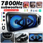 Altavoz subwoofer Bluetooth de grado profesional, diseño ligero y portátil, alto rendimiento de campo de sonido dinámico, efecto de iluminación ambiental RGB, excelente calidad de sonido, esencial para fiestas, audio de moda, interfaz USB, karaoke, fiesta