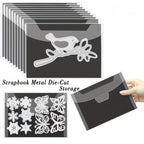Bolsas de almacenamiento para 50/100 sellos y moldes con láminas magnéticas de goma, con una grosor de 0.5 mm. Estos sobres transparentes, que miden 19 x 14 cm, son ideales para organizar artículos hechos a mano y son perfectos para manualidades y artes.