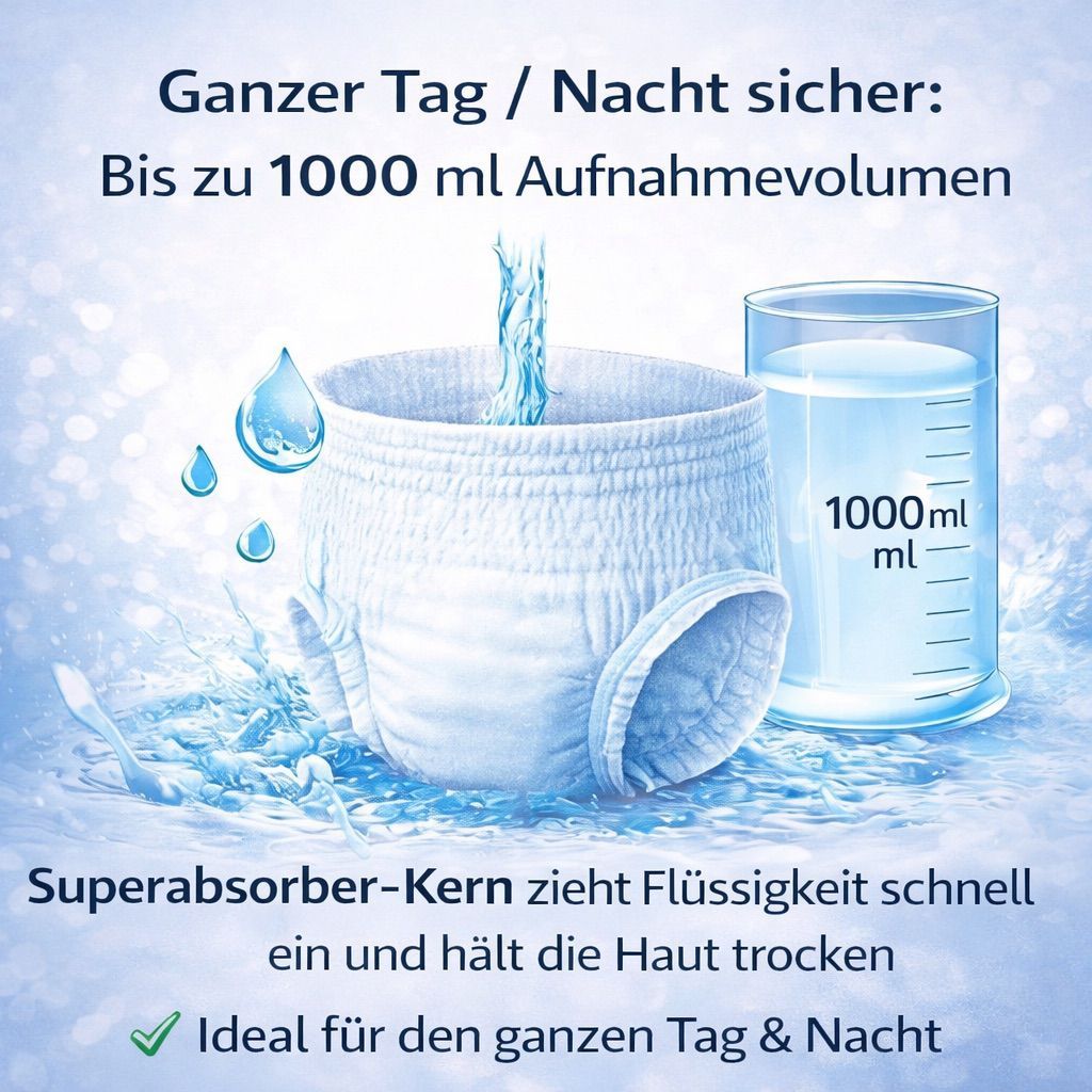 Pañales para Incontinencia Adulta – 80 Unidades, 1000 ml de Absorción Extra, Antifugas y Discretos, Unisex