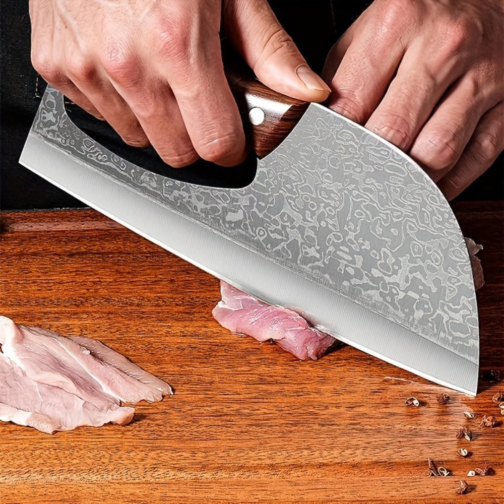 2 Piezas de Cuchillos de Cocina Ahorradores de Esfuerzo, Juego de Cuchillos de Chef Afilados de Alta Calidad, Cuchillo de Carnicero, para Picar Verduras, Pollo, Masa, Adecuado para Cocina, Restaurante, Utensilios de Cocina, Accesorios, Herramientas de Coc