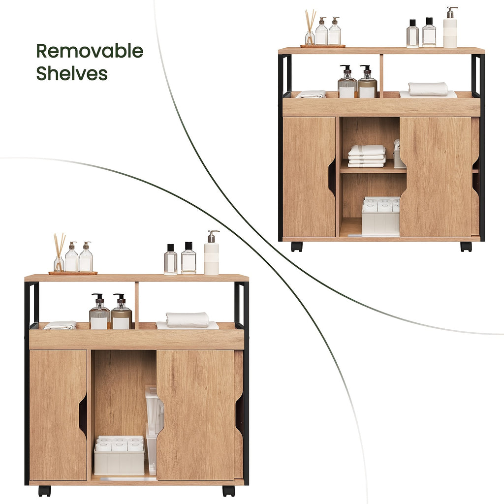 Carrito estrecho de almacenamiento con ruedas para espacios pequeños cocina y baño | 20 cm y con Ruedas