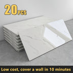 20/40pcs Efecto Mármol 3D Autoadhesivo 60*30cm Decoración de Pared - Vinilos Adhesivos para Cocina y Baño - Fáciles de Limpiar para Navidad y Halloween