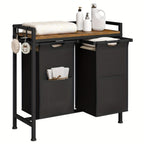 Cesto de lavandería con compartimentos, recolector de ropa sucia con estructura de metal, cesto para ropa sucia, bolsa de lavandería de tela Oxford desmontable, clasificador de ropa, contenedor de lavandería, para baño, dormitorio, cestos de lavandería