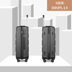 1 Maleta Mediana de 66x45x26cm con Carcasa Dura de ABS, Equipaje de Mano, Maleta de Viaje con Ruedas Giratorias 4 en Dirección Diversa y Candado TSA, Regalo de Regreso a Clases y Vacaciones