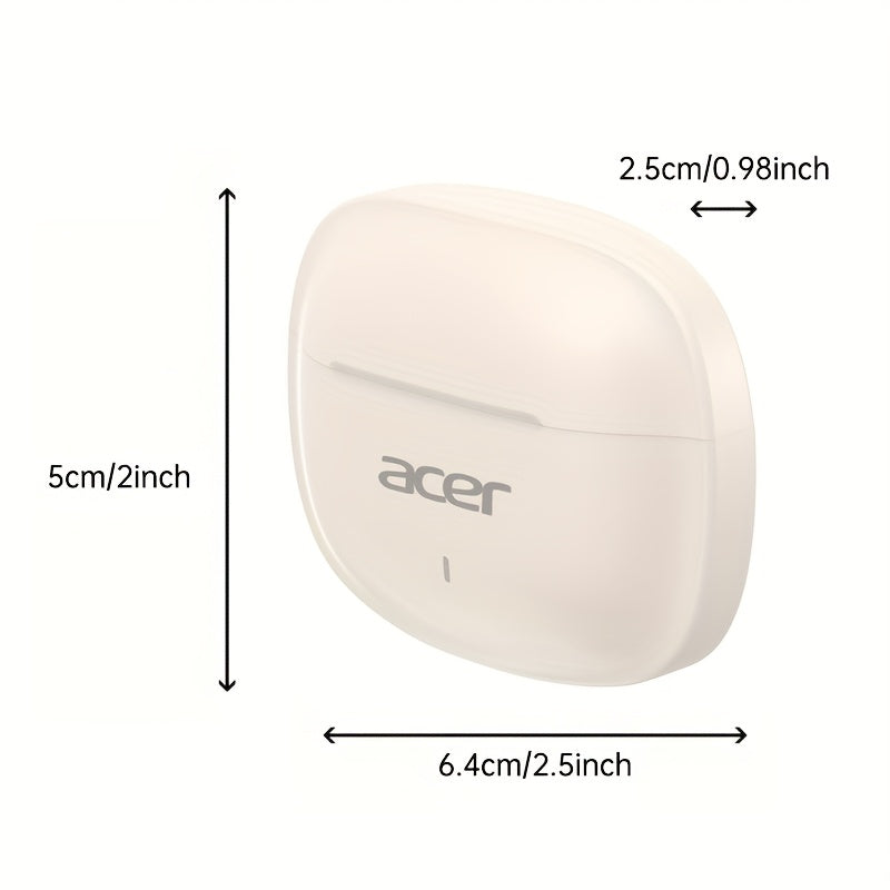 Auriculares Bluetooth | [Producto Oficial Acer] Auriculares Intrauditivos Inalámbricos TWS | Estéreo con Graves Profundos | Baja Latencia para