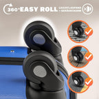 MONZANA® Maleta Rígida Baseline M Color Negro Equipaje de Viaje 34L peso 2,25Kg con ruedas 360° trolley 2 asas valija