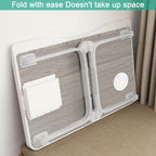Escritorio para Laptop, Mesa de Cama para Laptop con Patas Plegables y Ranura para Taza, Soporte de Lectura para Portátil, Bandeja de Cama para Laptop para Cama Sofá Desayuno Trabajo Estudio Lectura, Soporte para Laptop para Cama, Mesa de Cama para Laptop