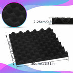 Paneles Acústicos 3D 30x30x2.5cm Autoadhesivos, Espuma Aislante de Sonido para Paredes - Paneles de Absorción Acústica para Estudio, Aislamiento Acústico para Hogar u Oficina, Reducción de Ruido 24/48/72 Piezas