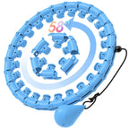 Cinta de fitness inteligente ajustable con bola hueca desmontable, cintas pesadas para pérdida de peso, talla grande 46 pulgadas/117 cm, incluye 24 enlaces desmontables y entrenador de cintura para mujeres. Nudo desmontable para ejercicios en casa, dispon