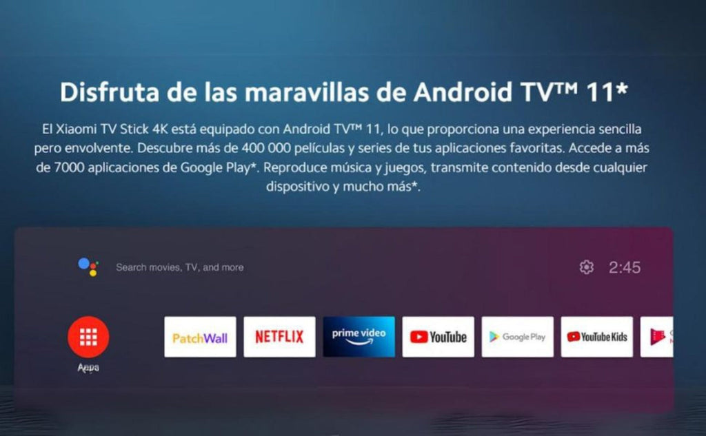 Xiaomi Mi TV Stick Full HD HDR HDMI Quad-Core DDR4 Bluetooth Wifi Dolby DTS HD Asistente de Doble Descodificación con Netflix