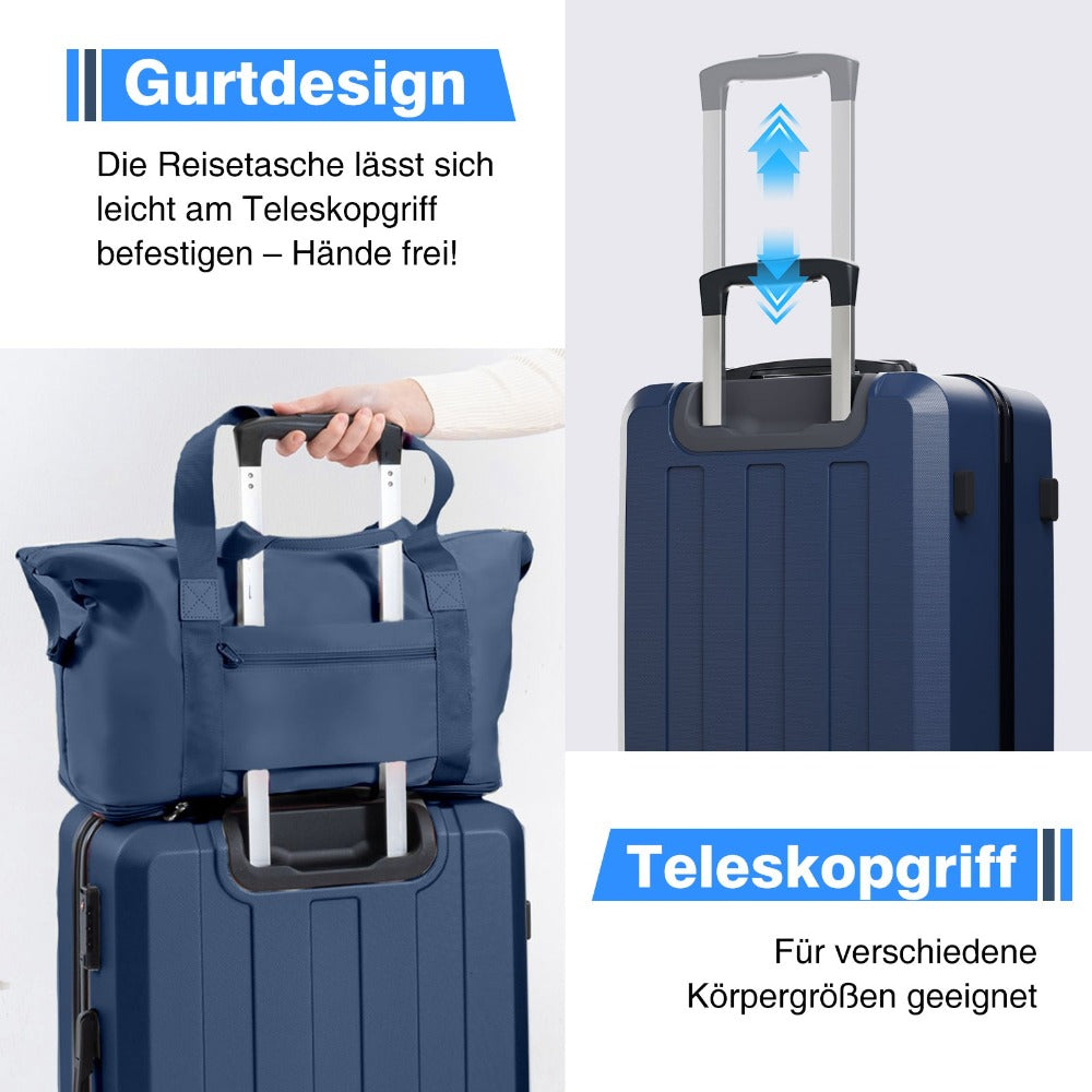 Juego de 5 piezas de equipaje, juego de viaje para trolley de negocios y viajes, cerradura TSA, ruedas de 360°