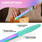 Juego de cuchillos de cocina de acero inoxidable con revestimiento antiadherente, juego de 15 cuchillos de cocina profesionales con bloque de madera negra, mango de ABS antideslizante para cuchillos de chef, tabla de cortar de plástico y tijeras de cocina