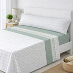 Juego de Sábanas Microfibra 100% Poliéster, Suaves y Frescas para Verano, Estampadas, incluye Bajera -Encimera-1 o 2 Funda de almohada, Camas 90/105/135/150/180 cm,