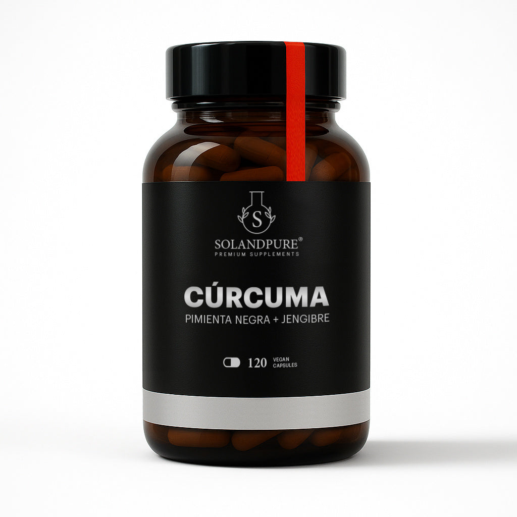 Cúrcuma Complex con Jengibre y Pimienta Negra | 120 Cápsulas - Solandpure®.