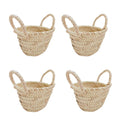 Pack 4 Mini Capazitos Cestas de Niña de Flores Perfecto Para Bodas y Comuniones Medidas 18 cm de Ancho x 20 cm de Alto x 10 cm Base