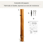 NQT Persiana Estor Enrollable de Bambú Natural, Protección Solar y Privacidad para Ventana